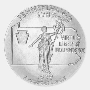 Pennsylvania Runder Aufkleber