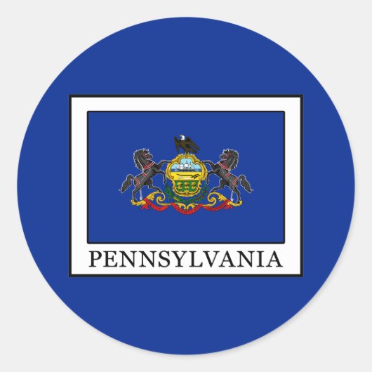 Pennsylvania Runder Aufkleber (Vorderseite)