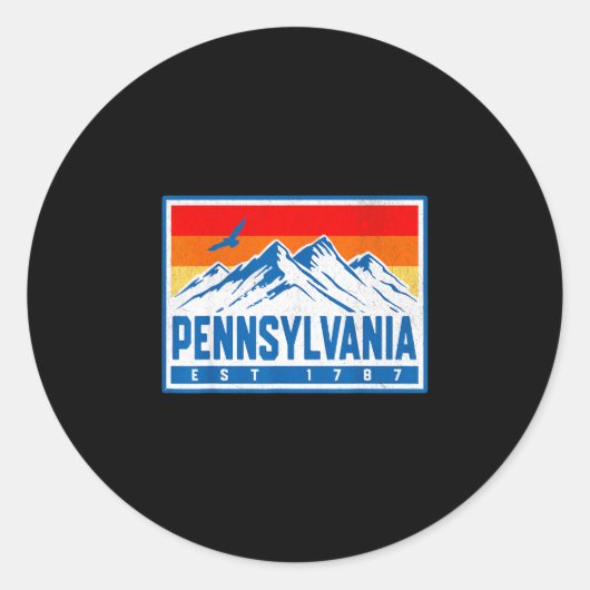 Pennsylvania runder aufkleber (Vorderseite)