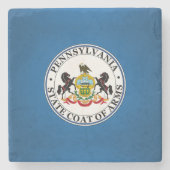 Pennsylvania Siegel, amerikanisches Staat Siegel Steinuntersetzer (Vorderseite)