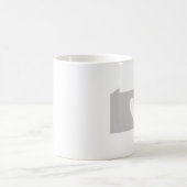 Pennsylvania Silhouette mit Heart Coffee Tasse (Mittel)