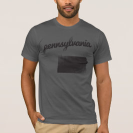 Pennsylvania-Staat auf Grau T-Shirt