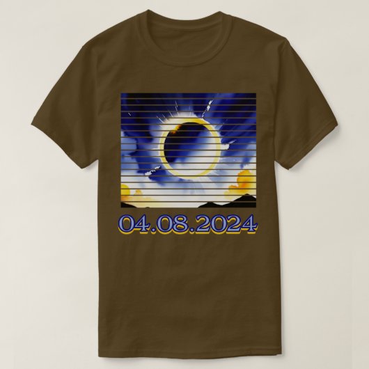 Pennsylvania Staat Erie PA USA Totality 8. April 2 T-Shirt (Design vorne)