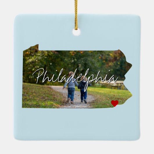 Pennsylvania Staat Foto Keramikornament (Rückseite)