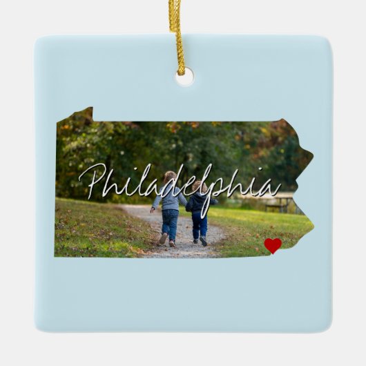 Pennsylvania Staat Foto Keramikornament (Vorderseite)