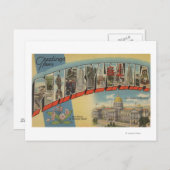 Pennsylvania (Staat Hauptstadt/Blume) 2 Postkarte (Vorne/Hinten)