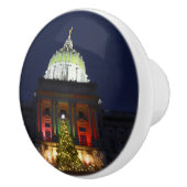 Pennsylvania Staat Hauptstadt Weihnachtsbaumleucht Keramikknauf (Rechts)