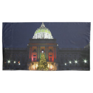 Pennsylvania Staat Hauptstadt Weihnachtsbaumleucht Kissenbezug