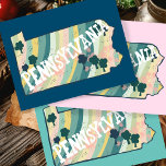 Pennsylvania Staat Karte Illustriert kühl farbig<br><div class="desc">Karo aus dieser bunten Staat-Karte zeichnend. Besuchen Sie meinen Shop für mehr Staaten und mehr passende Artikel!</div>