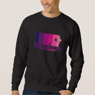Pennsylvania Staat Kontur Karte Usa Sweatshirt
