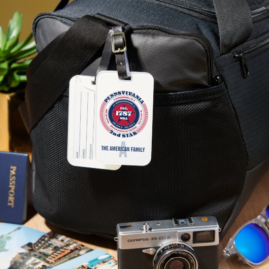 Pennsylvania Staat Personalisiertes Geschenk Gepäc Gepäckanhänger (Vorderseite & Rückseite)
