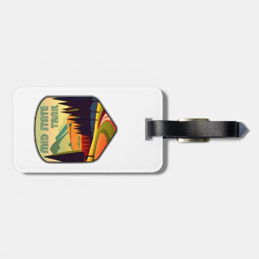 Pennsylvania Staat-Pfad Gepäckanhänger (Rückseite horizontal)