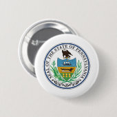 Pennsylvania Staat Siegel Button (Vorne & Hinten)