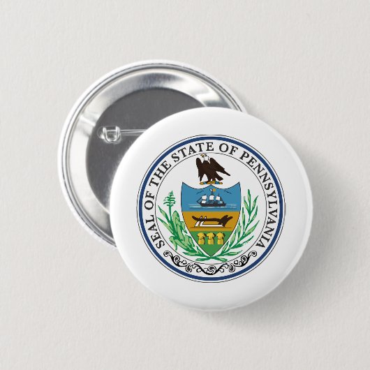 Pennsylvania Staat Siegel Button (Vorne & Hinten)