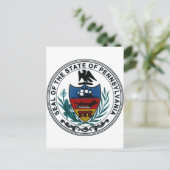 Pennsylvania Staat Siegel Postkarte (Stehend Vorderseite)