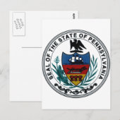 Pennsylvania Staat Siegel Postkarte (Vorne/Hinten)