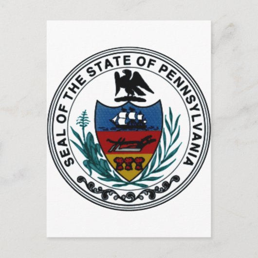 Pennsylvania Staat Siegel Postkarte (Vorderseite)