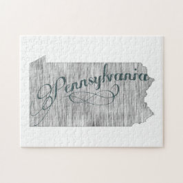 Pennsylvania Staat Typografie Puzzle