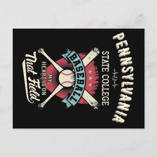 Pennsylvania Staat Uni Baseball Postkarte (Vorderseite)