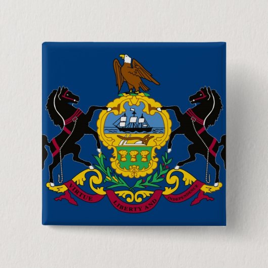 Pennsylvania-Staats-Flagge Button (Vorderseite)