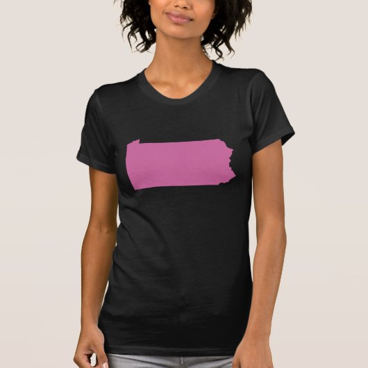 Pennsylvania-Staats-Kontur T-Shirt (Vorderseite)
