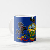 Pennsylvania-Staatsflagge 11 Unze-Klassiker-Tasse Kaffeetasse (Vorderseite Links)