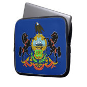 Pennsylvania Staatsflagge Laptop-Sieb Laptopschutzhülle (Vorderseite Links)