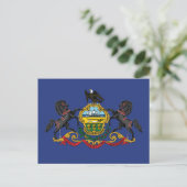 Pennsylvania Staatsflagge Pferde  Postkarte (Stehend Vorderseite)