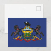 Pennsylvania Staatsflagge Pferde  Postkarte (Vorne/Hinten)