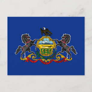 Pennsylvania Staatsflagge Postkarte