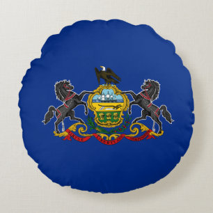 Pennsylvania Staatsflagge Rundes Kissen