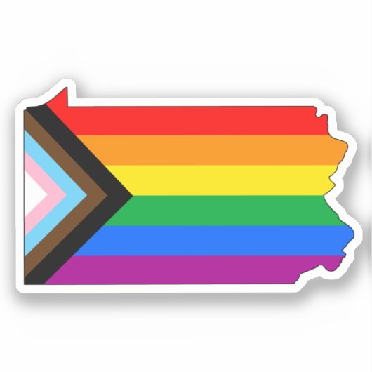 Pennsylvania Staatsstolz LGBTQ Progress Prix Aufkleber (Vorderseite)