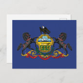 Pennsylvania State Flag Horses Postkarte (Vorne/Hinten)