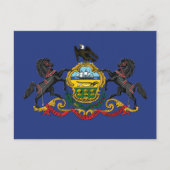 Pennsylvania State Flag Horses Postkarte (Vorderseite)