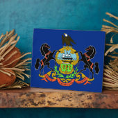 Pennsylvania State Flag Plaque Fotoplatte (Seite)