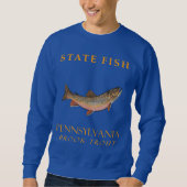 Pennsylvania Territorialfisch Bachforelle Sweatshirt (Vorderseite)