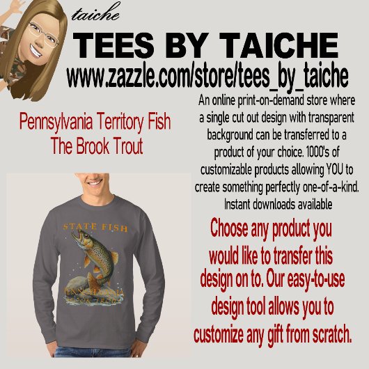 Pennsylvania Territorialfisch Bachforelle T-Shirt