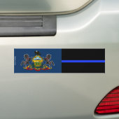 Pennsylvania Thin Blue Line Flag Autoaufkleber (Auf Auto)