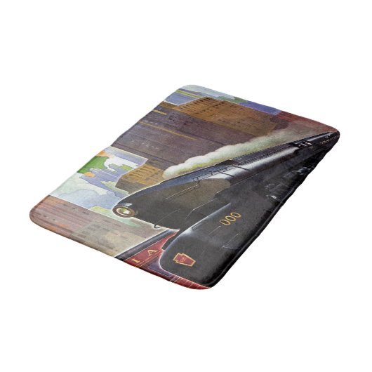 Pennsylvania Train von unbekannt Badematte (Schrägansicht)