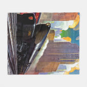 Pennsylvania Train von unbekannt Fleecedecke (Vorderseite (Horizontal))