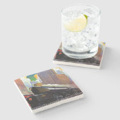 Pennsylvania Train von unbekannt Steinuntersetzer (Seitenansicht)