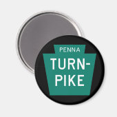 Pennsylvania Turnpike Magnet (Vorderseite/Rückseite)