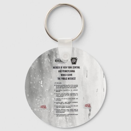 Pennsylvania und Fusion der Zentralbahn von New Yo Schlüsselanhänger (Vorderseite)