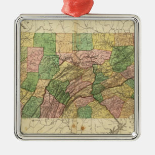 Pennsylvania und New-Jersey 2 Ornament Aus Metall