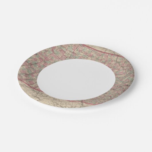 Pennsylvania und New Jersey 2 Pappteller (Schrägansicht)