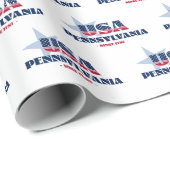 Pennsylvania US Flagge Staat Geschenkpapier (Rolleneckpunkt)