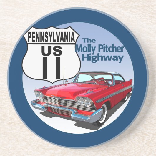Pennsylvania US Route 11 - Der Molly Pitcher Getränkeuntersetzer (Vorne)