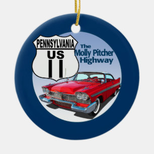 Pennsylvania US Route 11 - Der Molly Pitcher Keramik Ornament