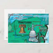 Pennsylvania USA Card Postkarte (Vorne/Hinten)