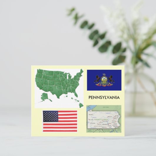 Pennsylvania, USA Postkarte (Stehend Vorderseite)
